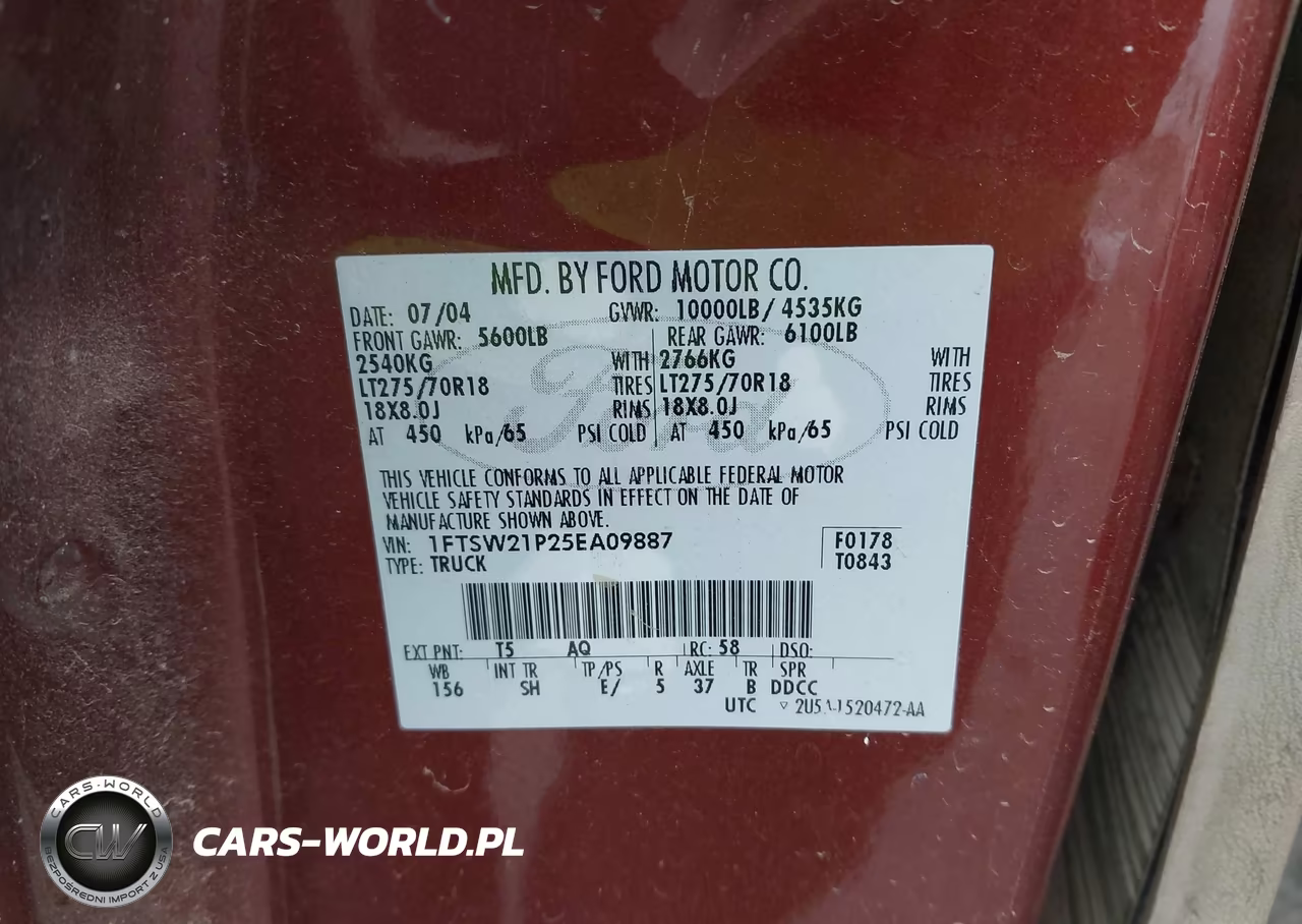2005 Ford F-250 Lariat-Xl-Xlt VIN:1FTSW21P25EA09887 - 9