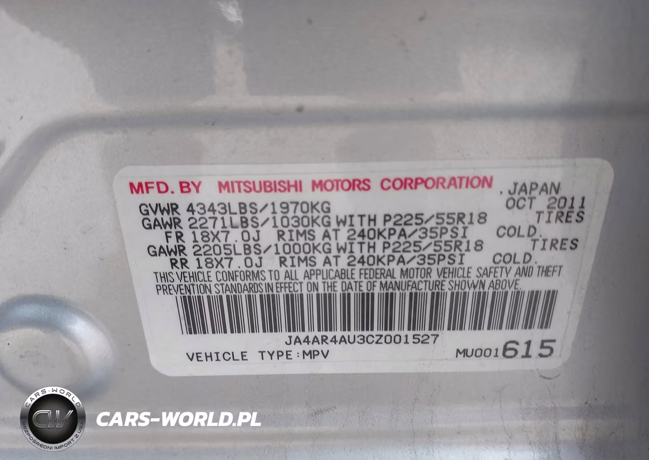 2012 Mitsubishi Outlander Sport Se VIN:JA4AR4AU3CZ001527 - 9