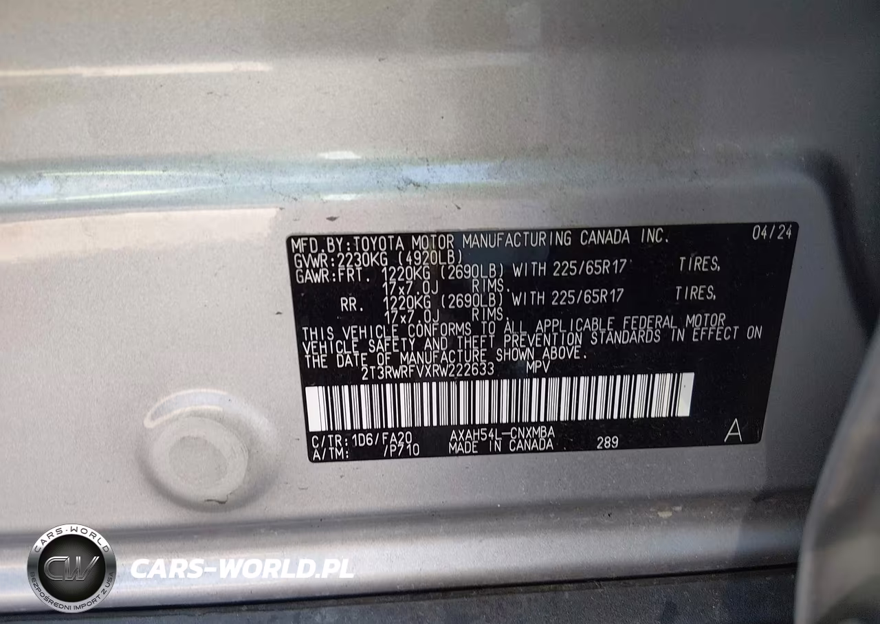 2024 Toyota Rav4 Hybrid Xle VIN:2T3RWRFVXRW222633 - 9