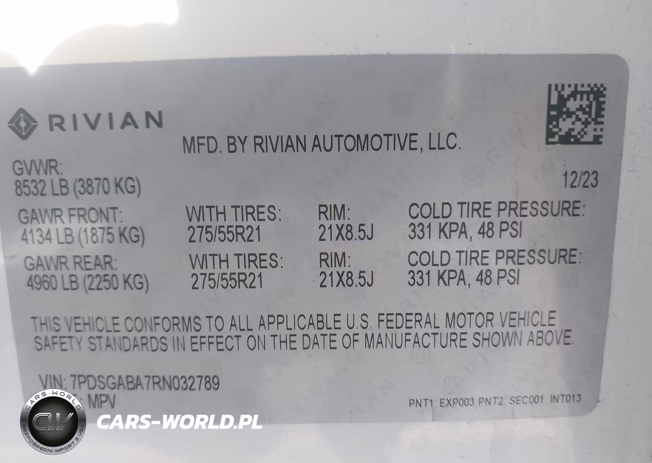 2024 Rivian R1S Adventure Quad Motor Large Pack VIN:7PDSGABA7RN032789 - 9