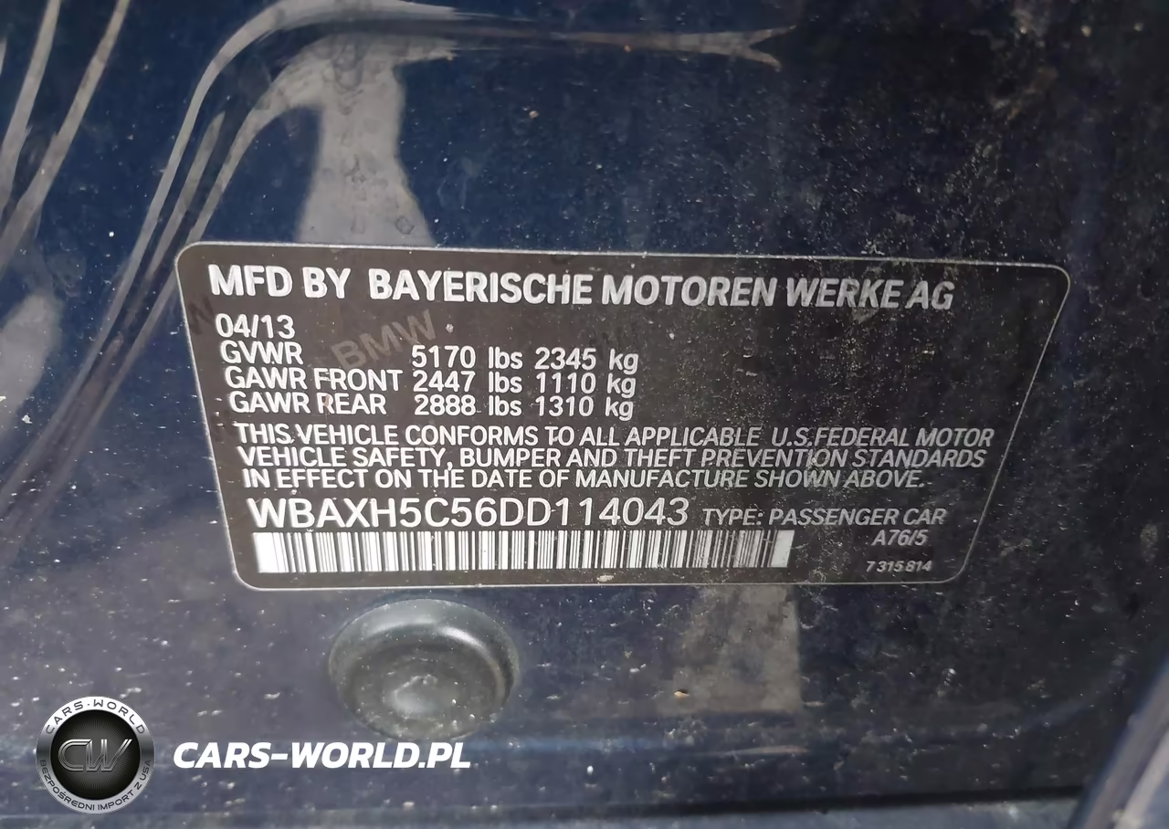 2013 BMW 528I xDrive VIN:WBAXH5C56DD114043 - 9