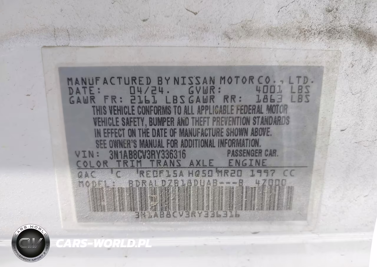 2024 Nissan Sentra Sv Xtronic Cvt VIN:3N1AB8CV3RY336316 - 9
