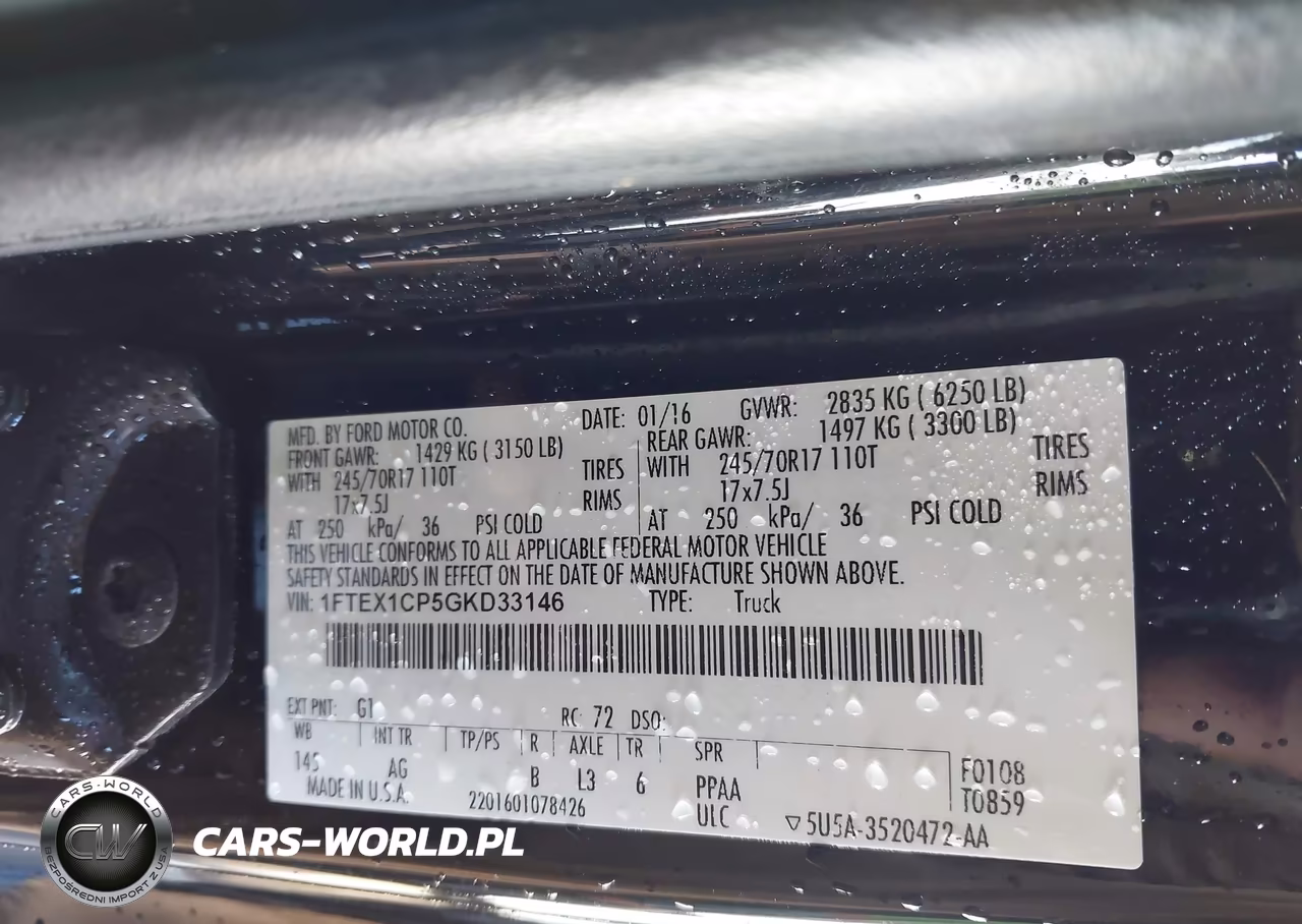 2016 Ford F-150 Xl VIN:1FTEX1CP5GKD33146 - 9