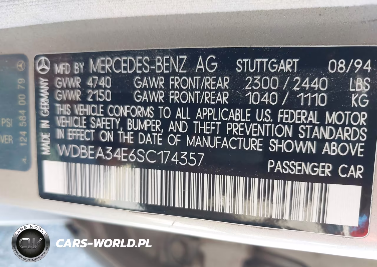 1995 Mercedes-Benz E 420 Base-420 Special VIN:WDBEA34E6SC174357 - 9