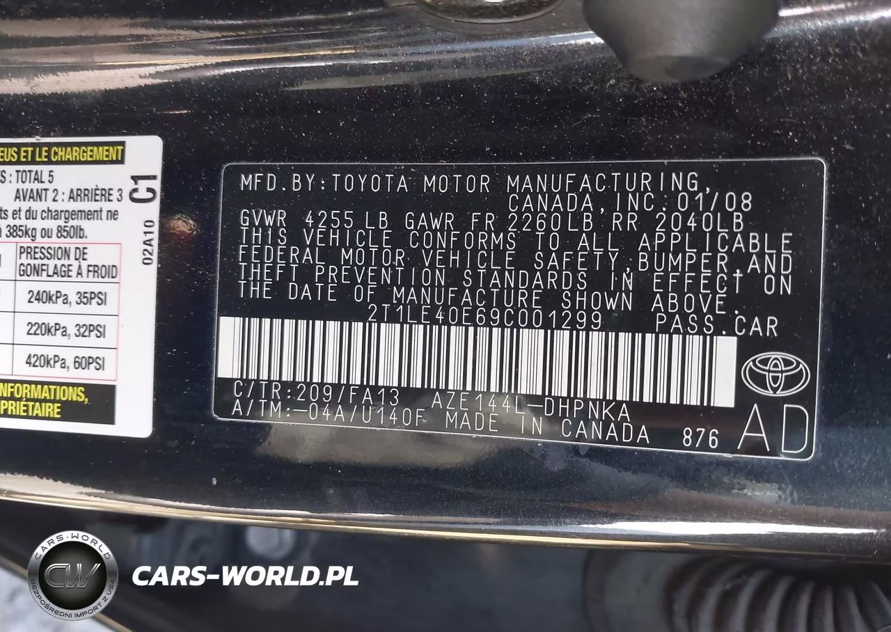 2009 Toyota Matrix S VIN:2T1LE40E69C001299 - 9