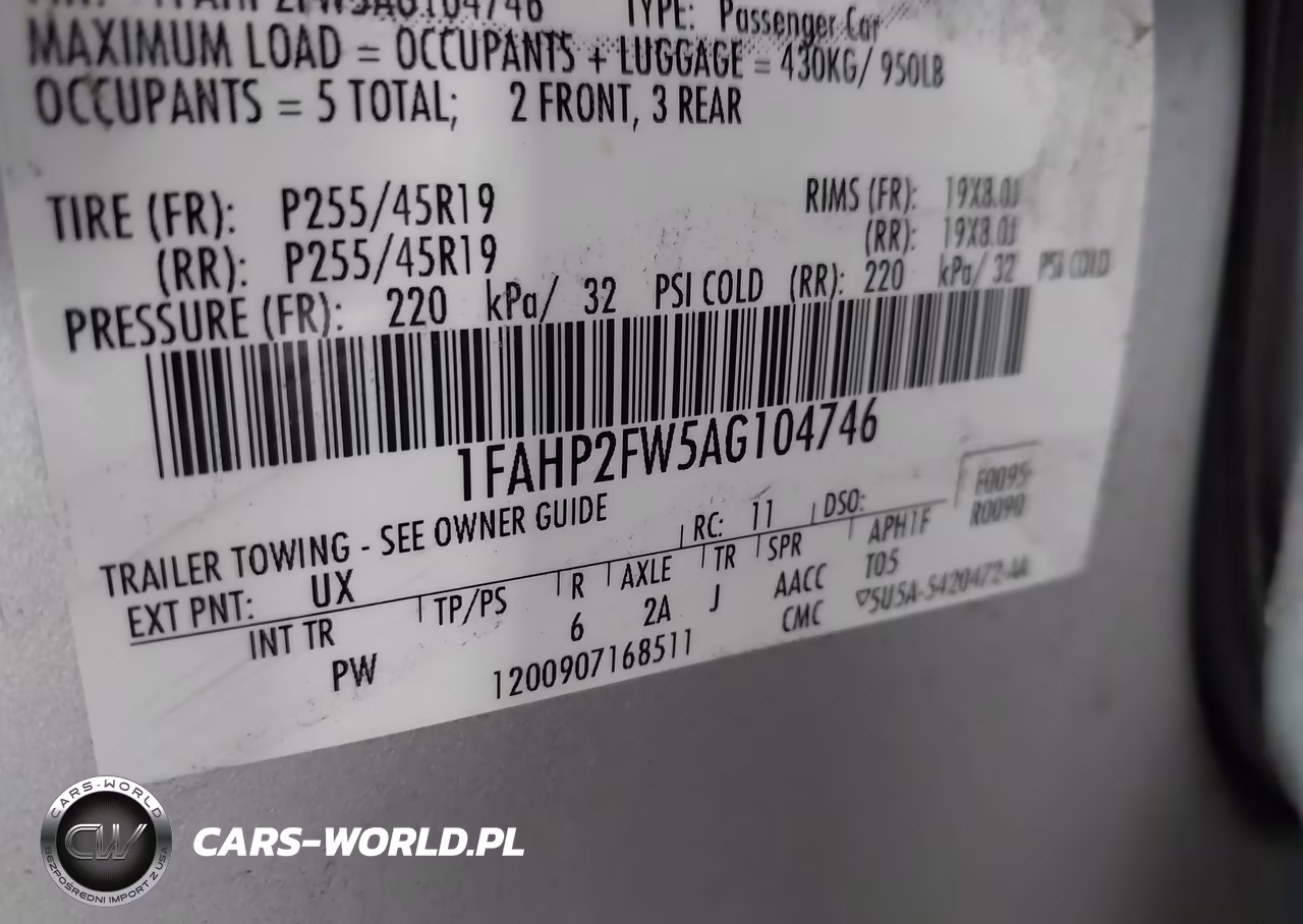 2010 Ford Taurus Limited VIN:1FAHP2FW5AG104746 - 9