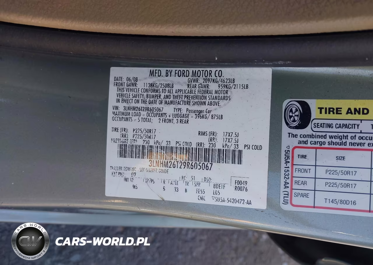 2009 Lincoln Mkz VIN:3LNHM26T29R605067 - 9