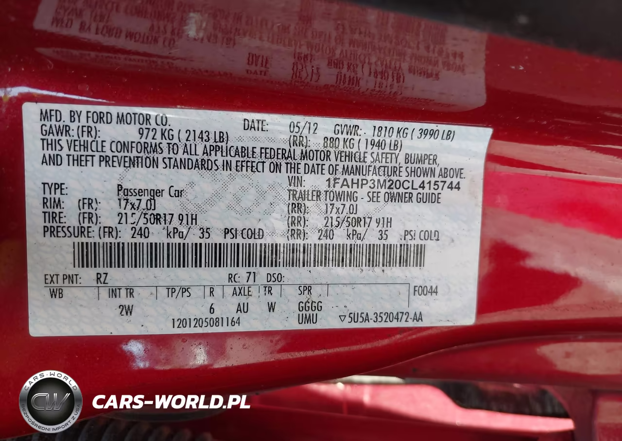 2012 Ford Focus Sel VIN:1FAHP3M20CL415744 - 9