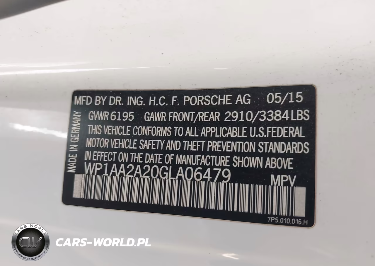 2016 Porsche Cayenne VIN:WP1AA2A20GLA06479 - 9