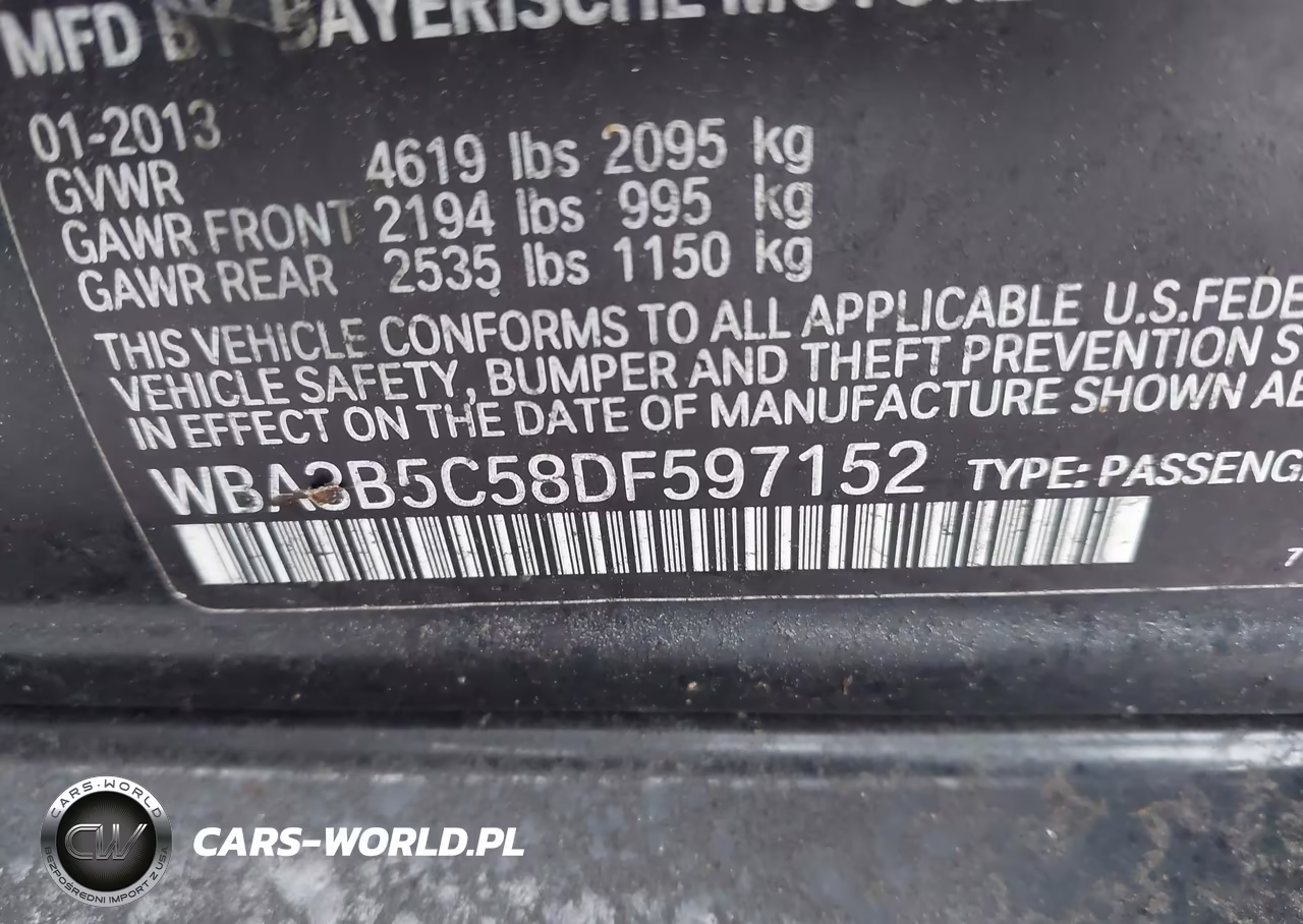 2013 BMW 328I xDrive VIN:WBA3B5C58DF597152 - 9