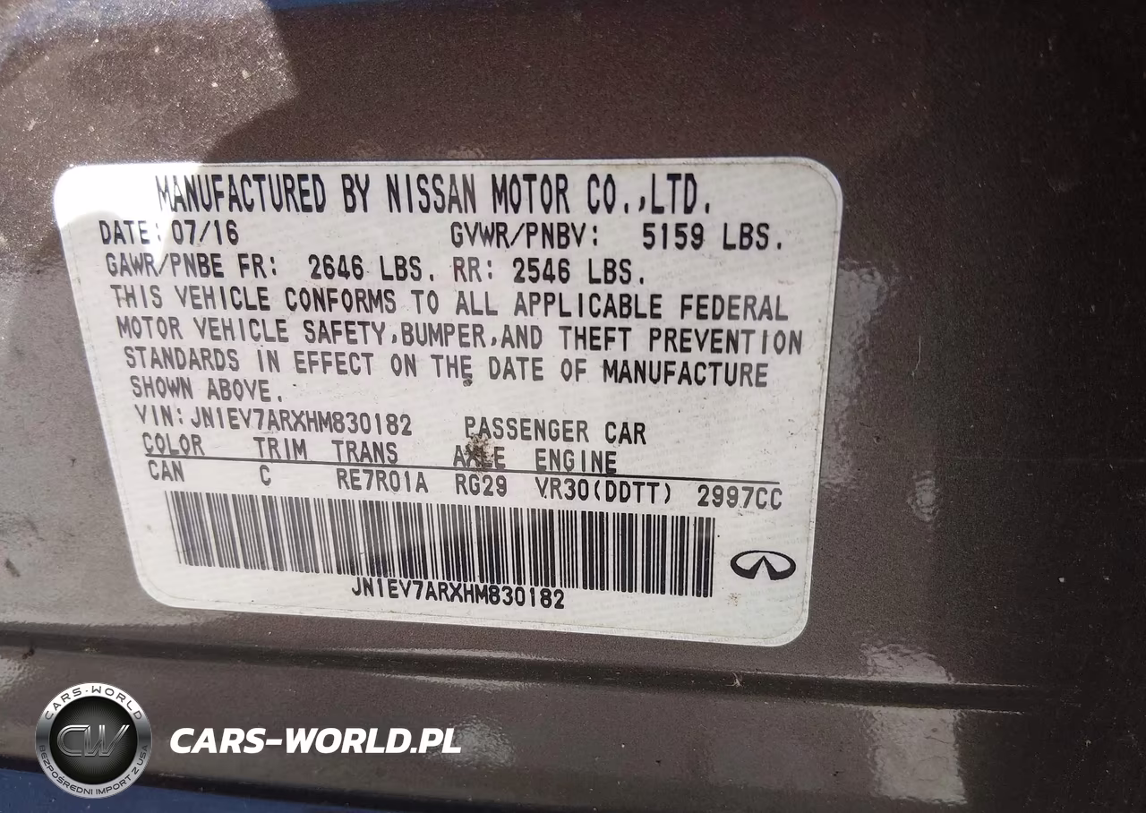 2017 Infiniti Q50 3.0T Premium VIN:JN1EV7ARXHM830182 - 9