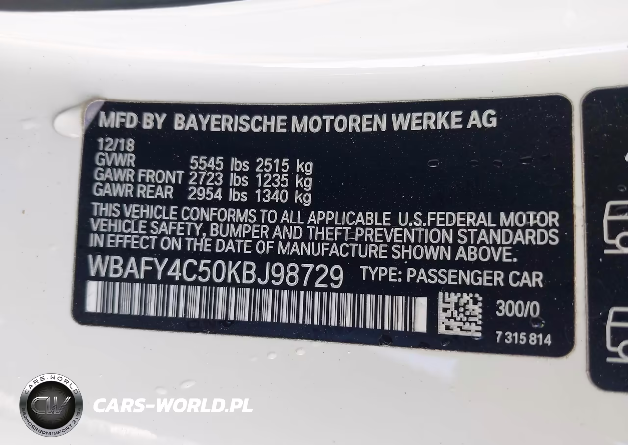 2019 BMW M850I xDrive VIN:WBAFY4C50KBJ98729 - 9