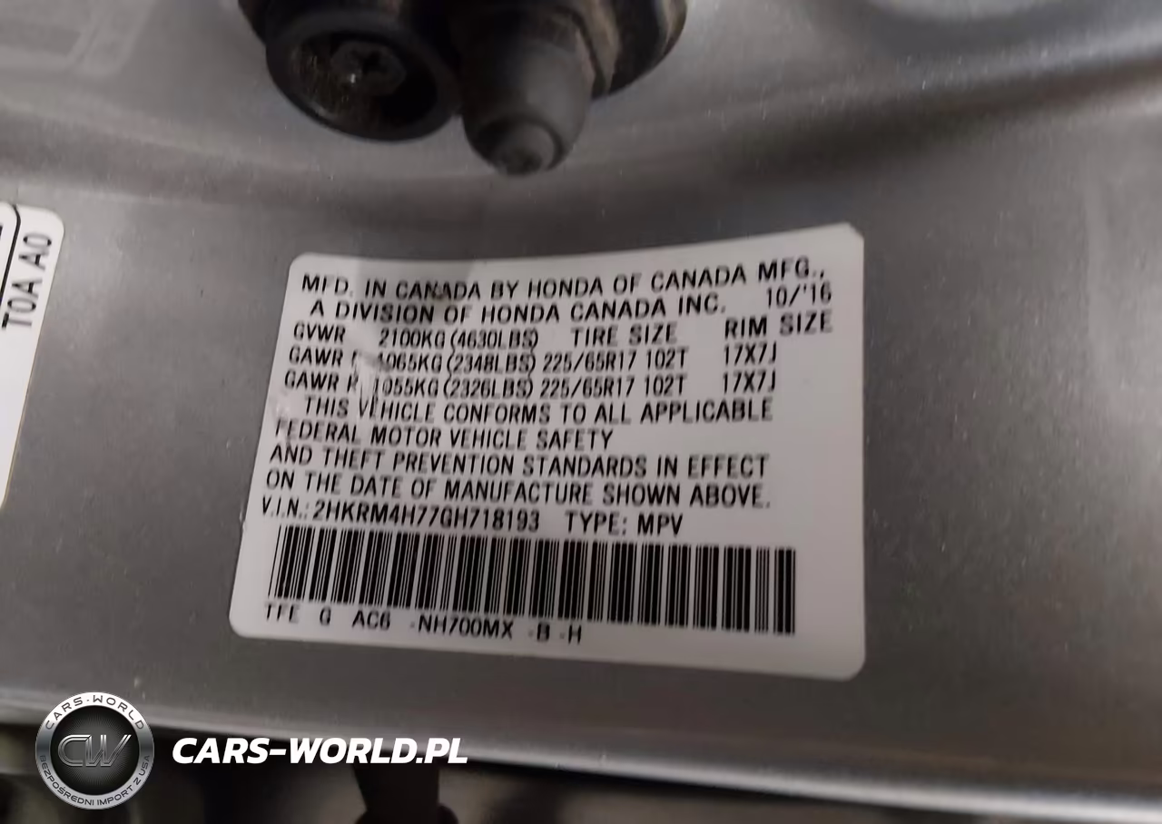 2016 Honda Cr-V Ex-L VIN:2HKRM4H77GH718193 - 9