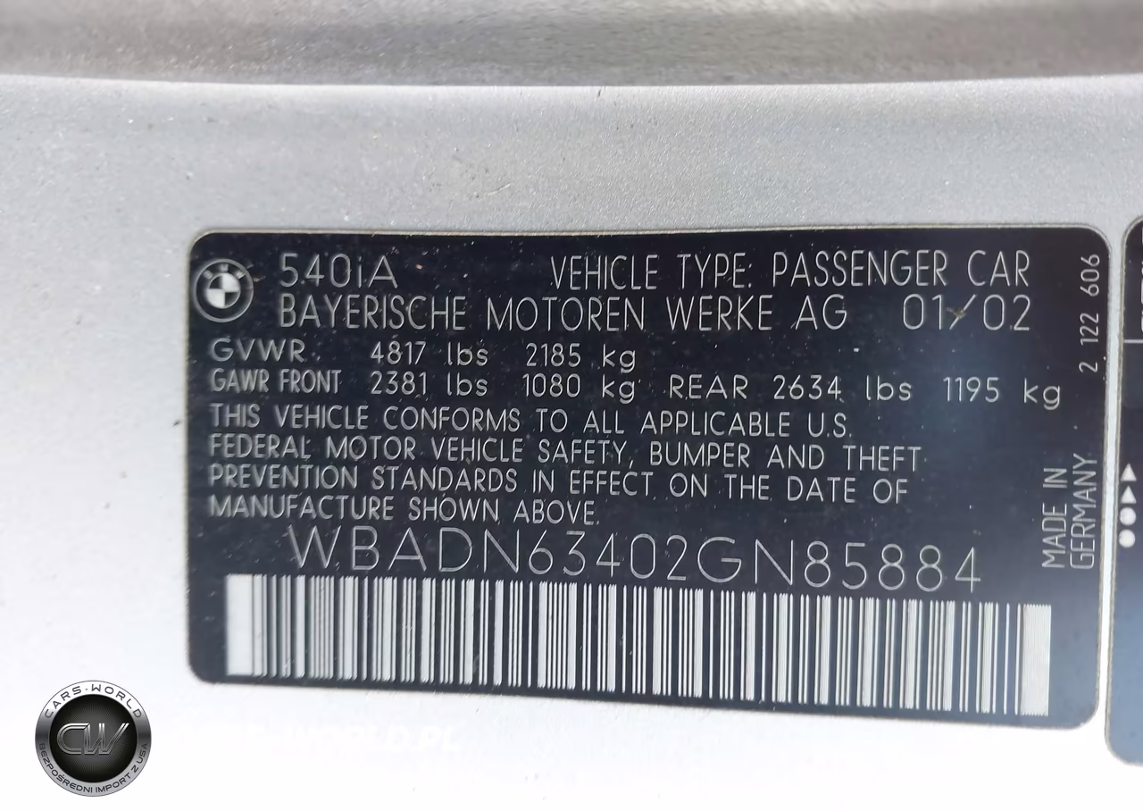 2002 BMW 540Ia VIN:WBADN63402GN85884 - 9