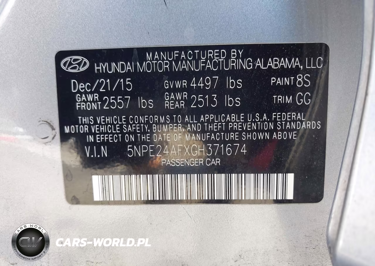 2016 Hyundai Sonata Se VIN:5NPE24AFXGH371674 - 11