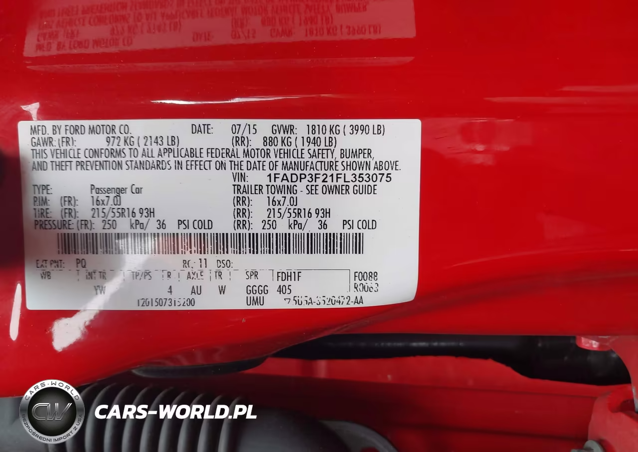 2015 Ford Focus Se VIN:1FADP3F21FL353075 - 9