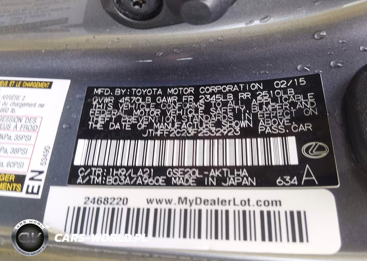 2015 Lexus Is 250C VIN:JTHFF2C23F2532923 - 9