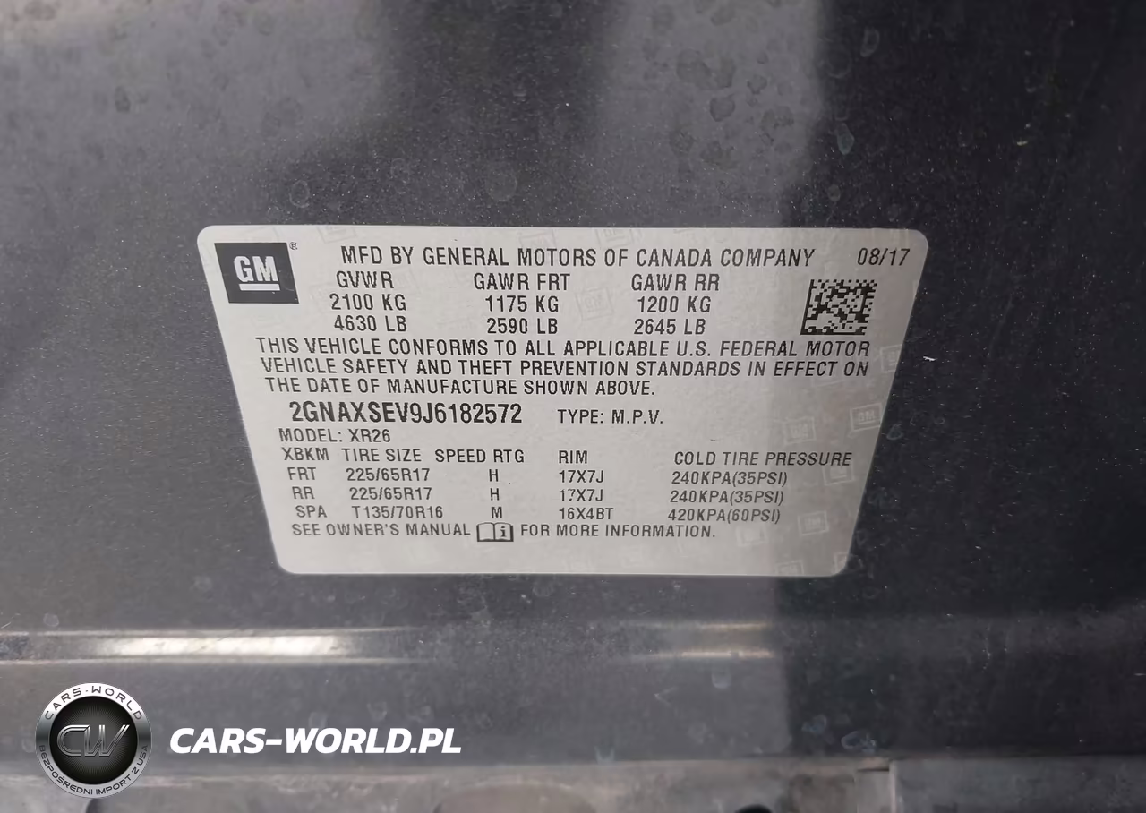 2018 Chevrolet Equinox Lt VIN:2GNAXSEV9J6182572 - 9