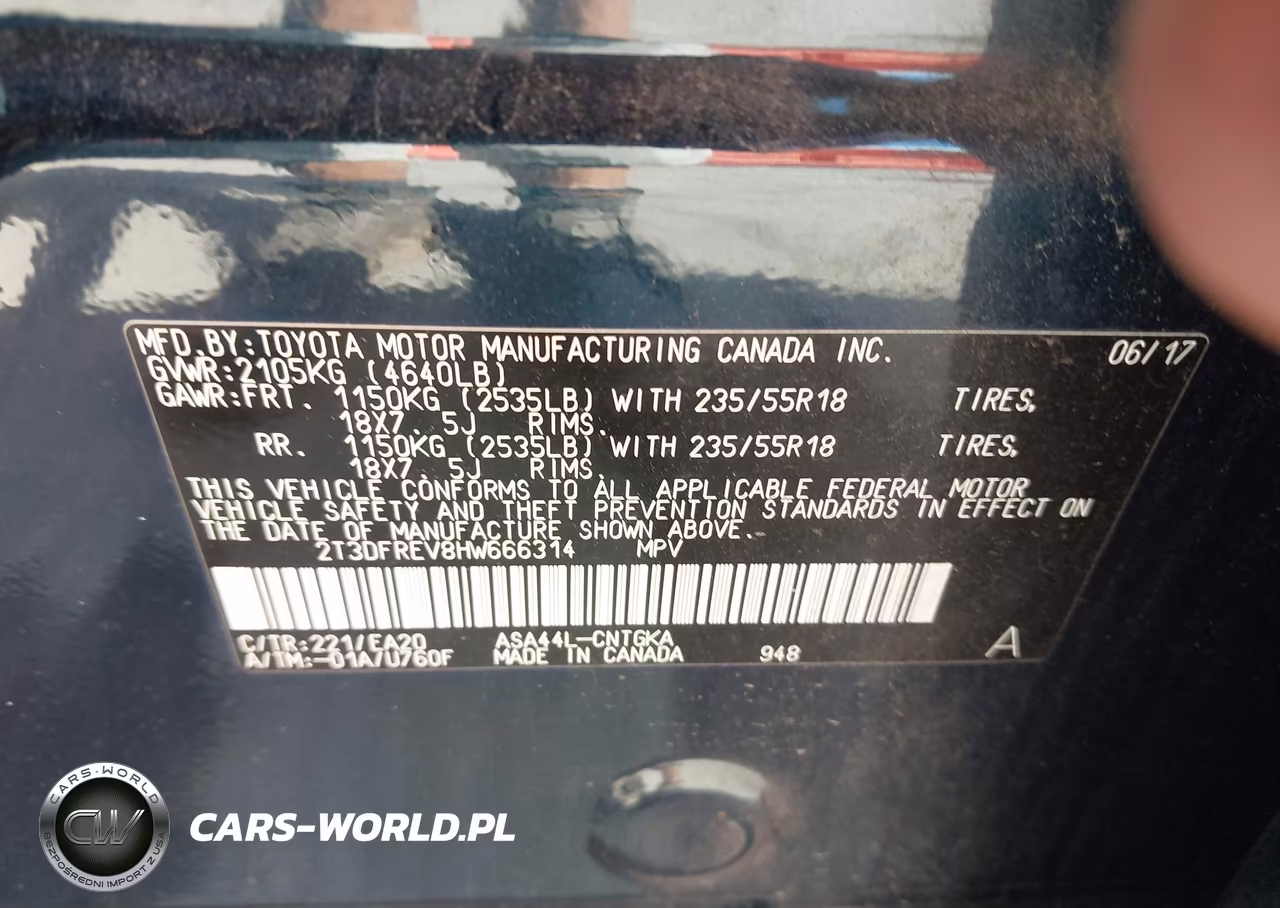 2017 Toyota Rav4 Limited VIN:2T3DFREV8HW666314 - 9