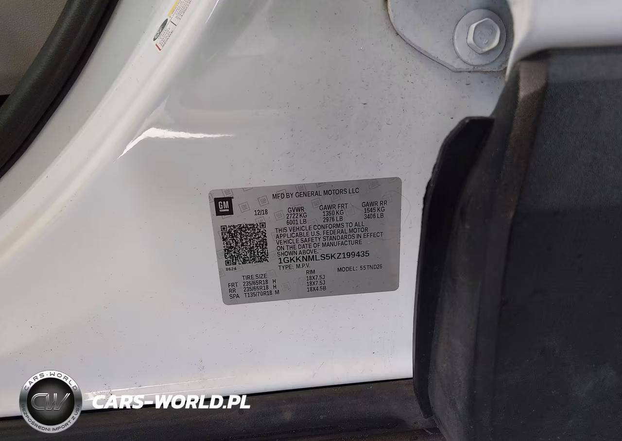 2019 GMC Acadia Slt-1 VIN:1GKKNMLS5KZ199435 - 9