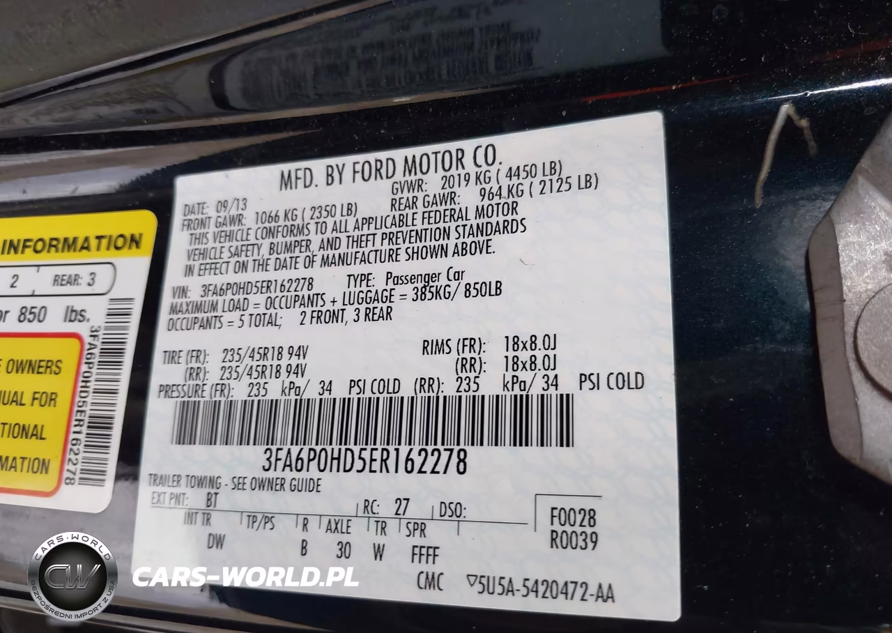 2014 Ford Fusion Se VIN:3FA6P0HD5ER162278 - 9