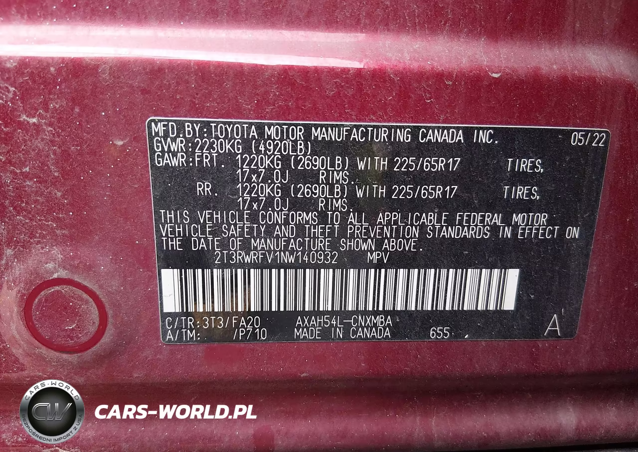 2022 Toyota Rav4 Hybrid Xle VIN:2T3RWRFV1NW140932 - 9