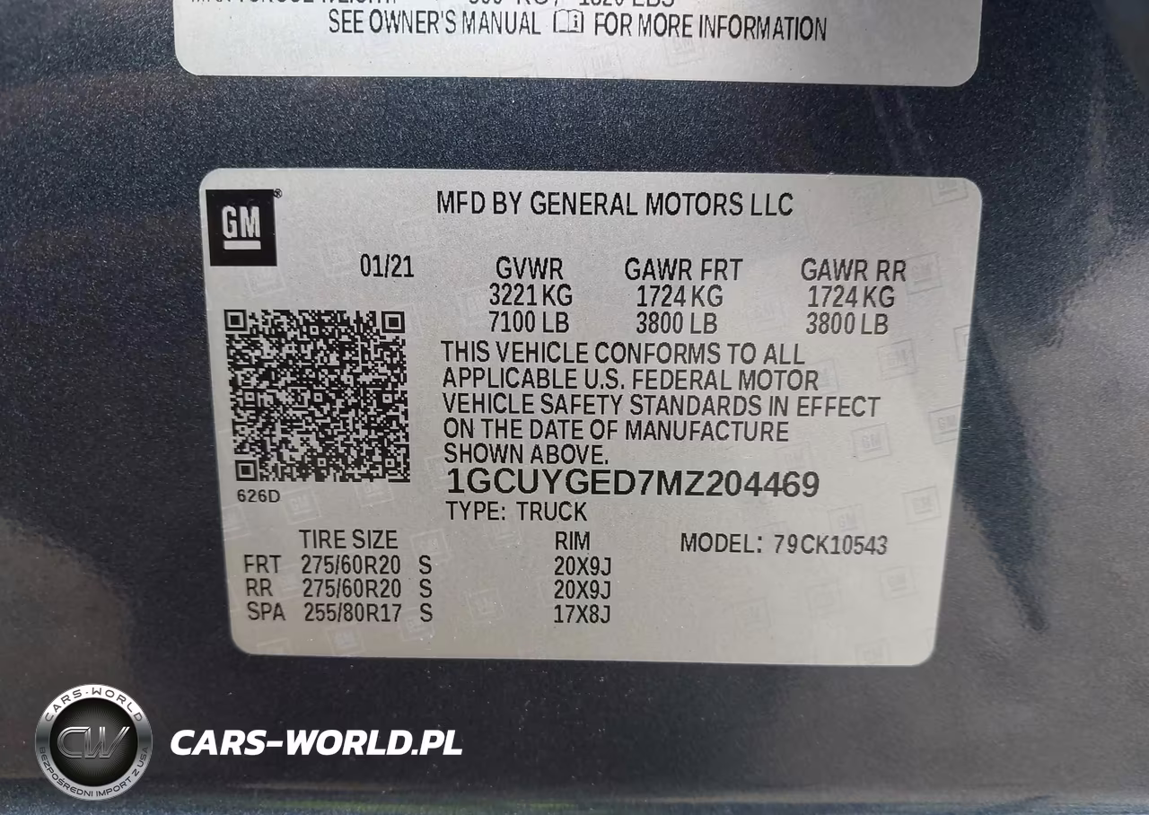 2021 Chevrolet Silverado 1500 4Wd Short Bed Ltz VIN:1GCUYGED7MZ204469 - 9