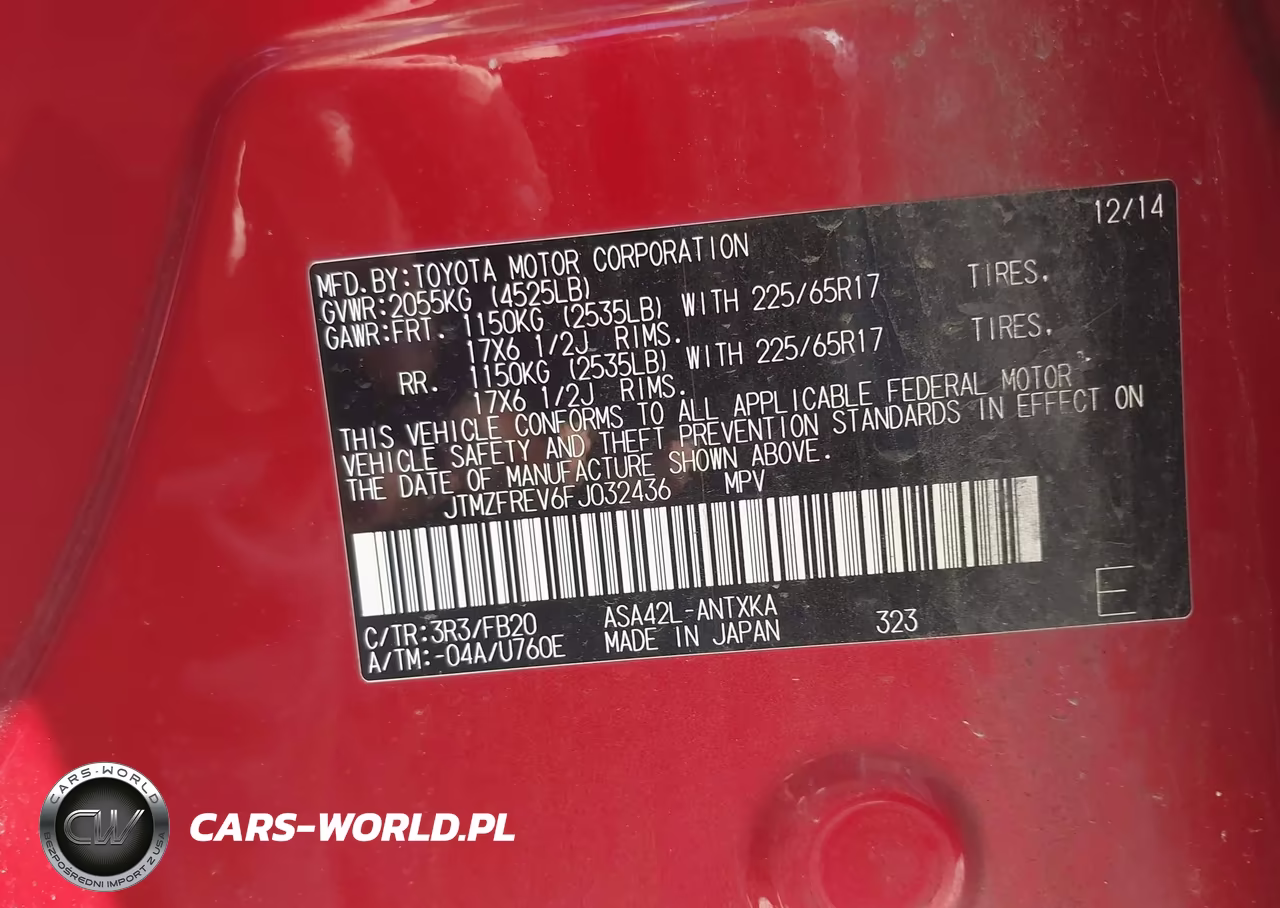 2015 Toyota Rav4 Le VIN:JTMZFREV6FJ032436 - 9