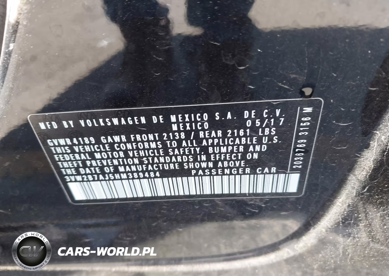 2017 Volkswagen Jetta 1.4T S VIN:3VW2B7AJ5HM389484 - 9