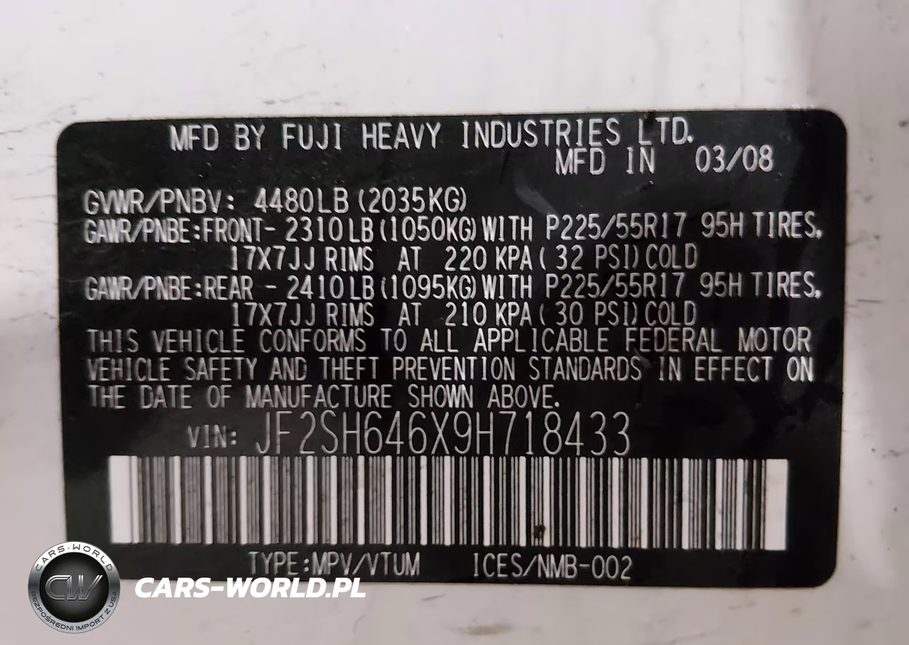 2009 Subaru Forester 2.5X L.l. Bean Edition VIN:JF2SH646X9H718433 - 9