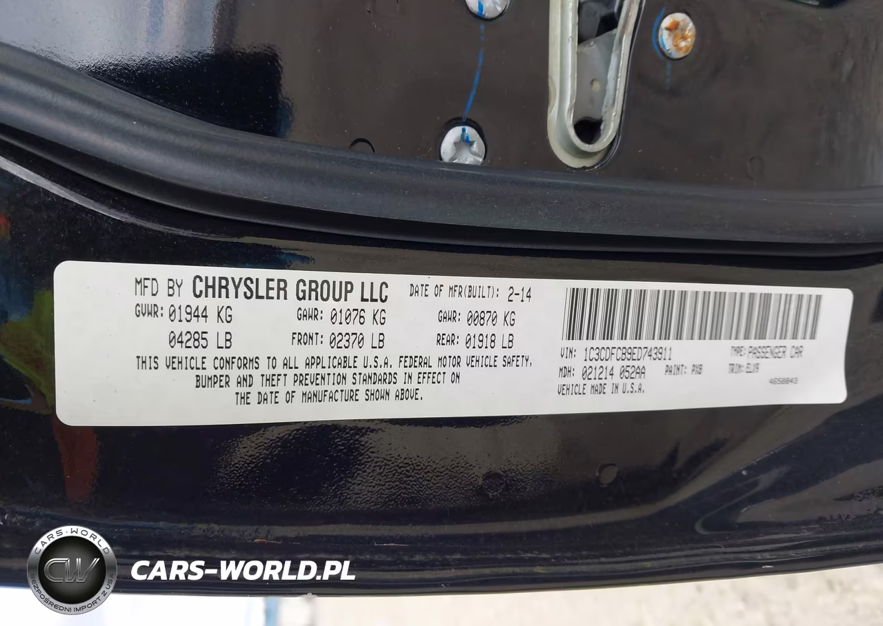 2014 Dodge Dart Limited VIN:1C3CDFCB9ED743911 - 9