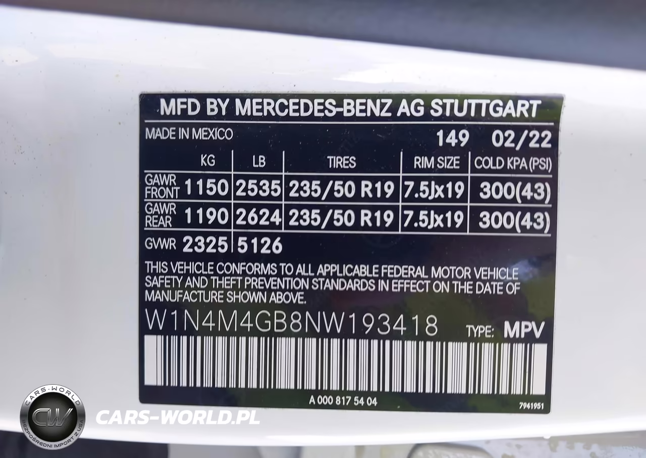 2022 Mercedes-Benz Glb 250 VIN:W1N4M4GB8NW193418 - 9