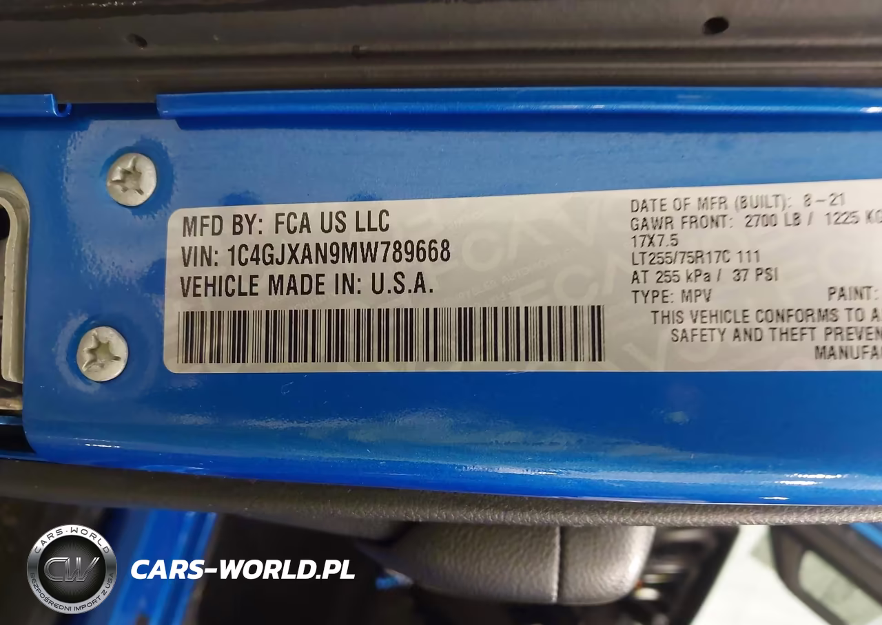 2021 Jeep Wrangler Willys 4X4 VIN:1C4GJXAN9MW789668 - 9