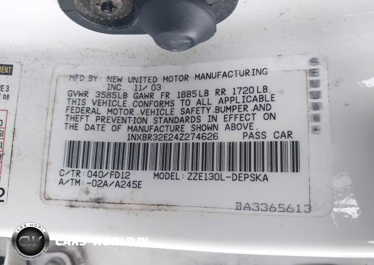 2004 Toyota Corolla S VIN:1NXBR32E24Z274626 - 9