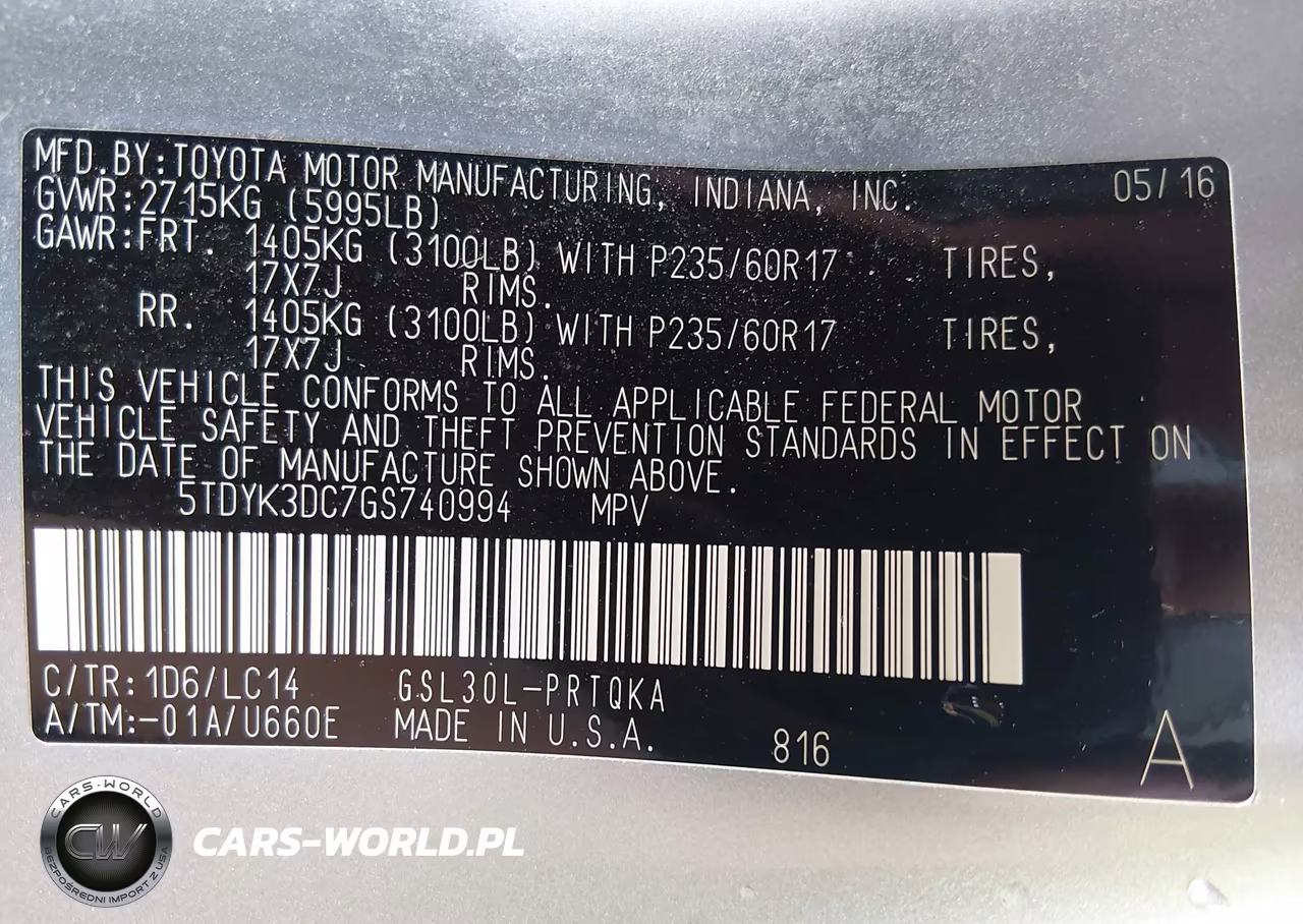 2016 Toyota Sienna Xle 8 Passenger VIN:5TDYK3DC7GS740994 - 9