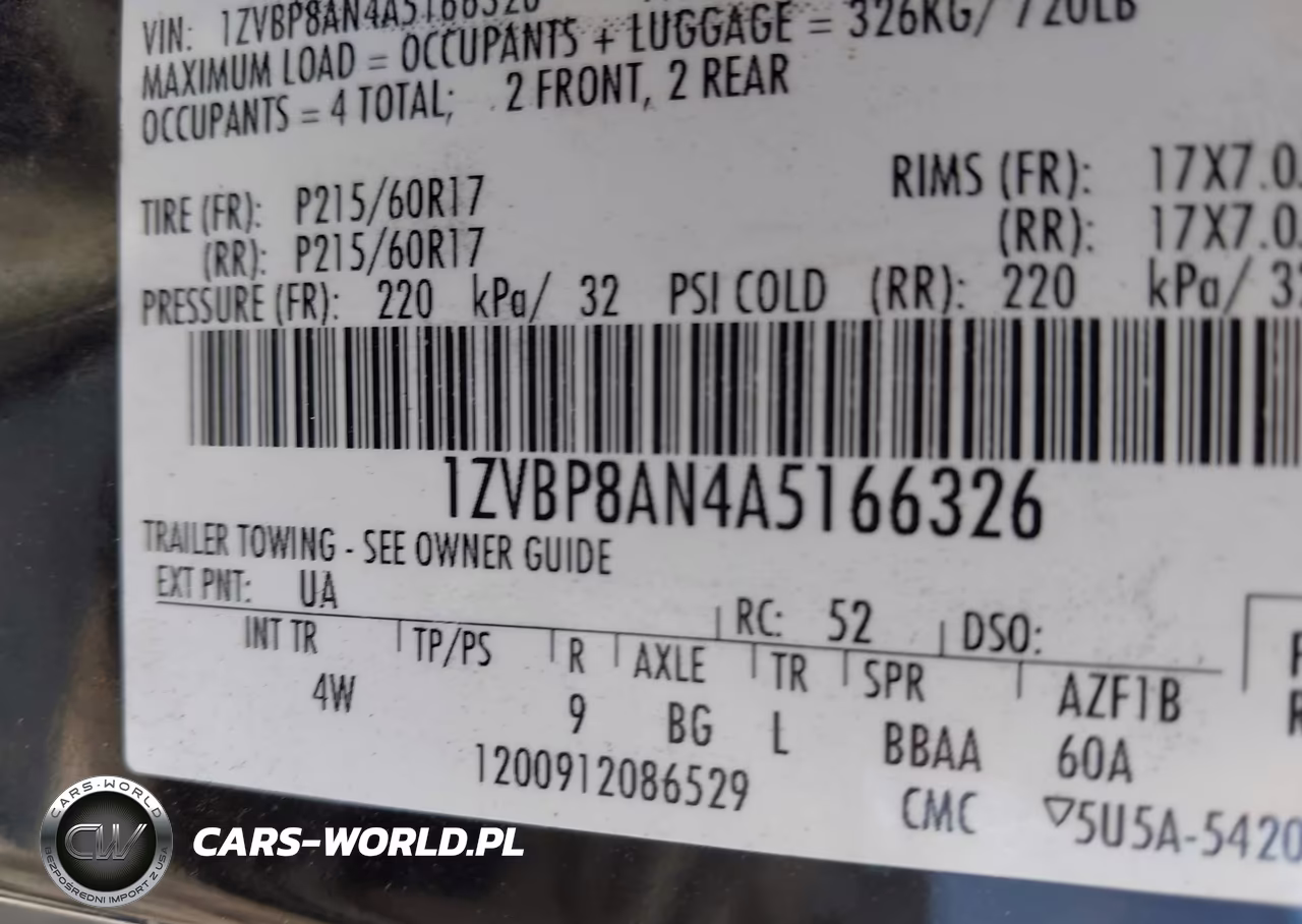 2010 Ford Mustang V6-V6 Premium VIN:1ZVBP8AN4A5166326 - 9
