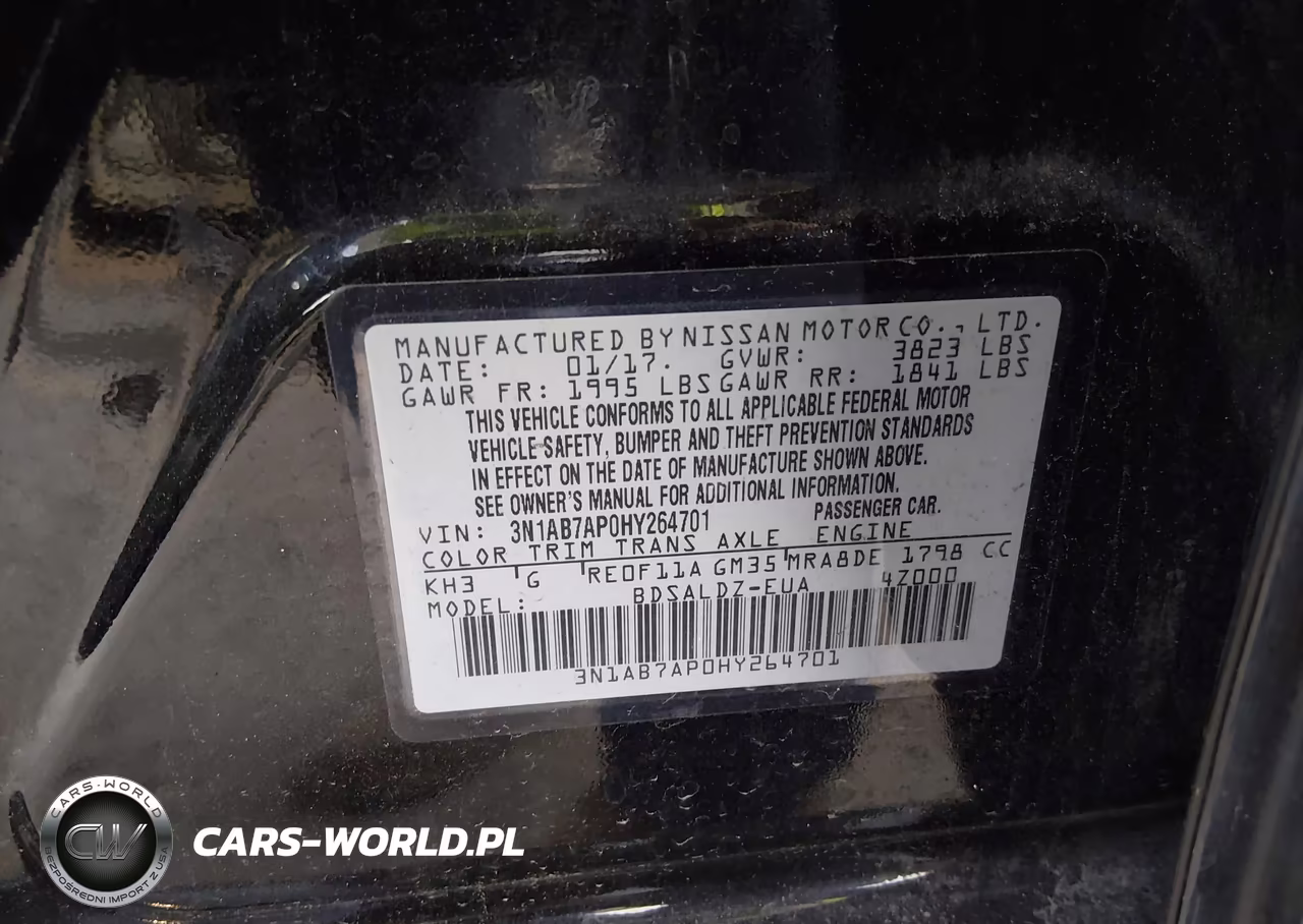 2017 Nissan Sentra Sv VIN:3N1AB7AP0HY264701 - 9
