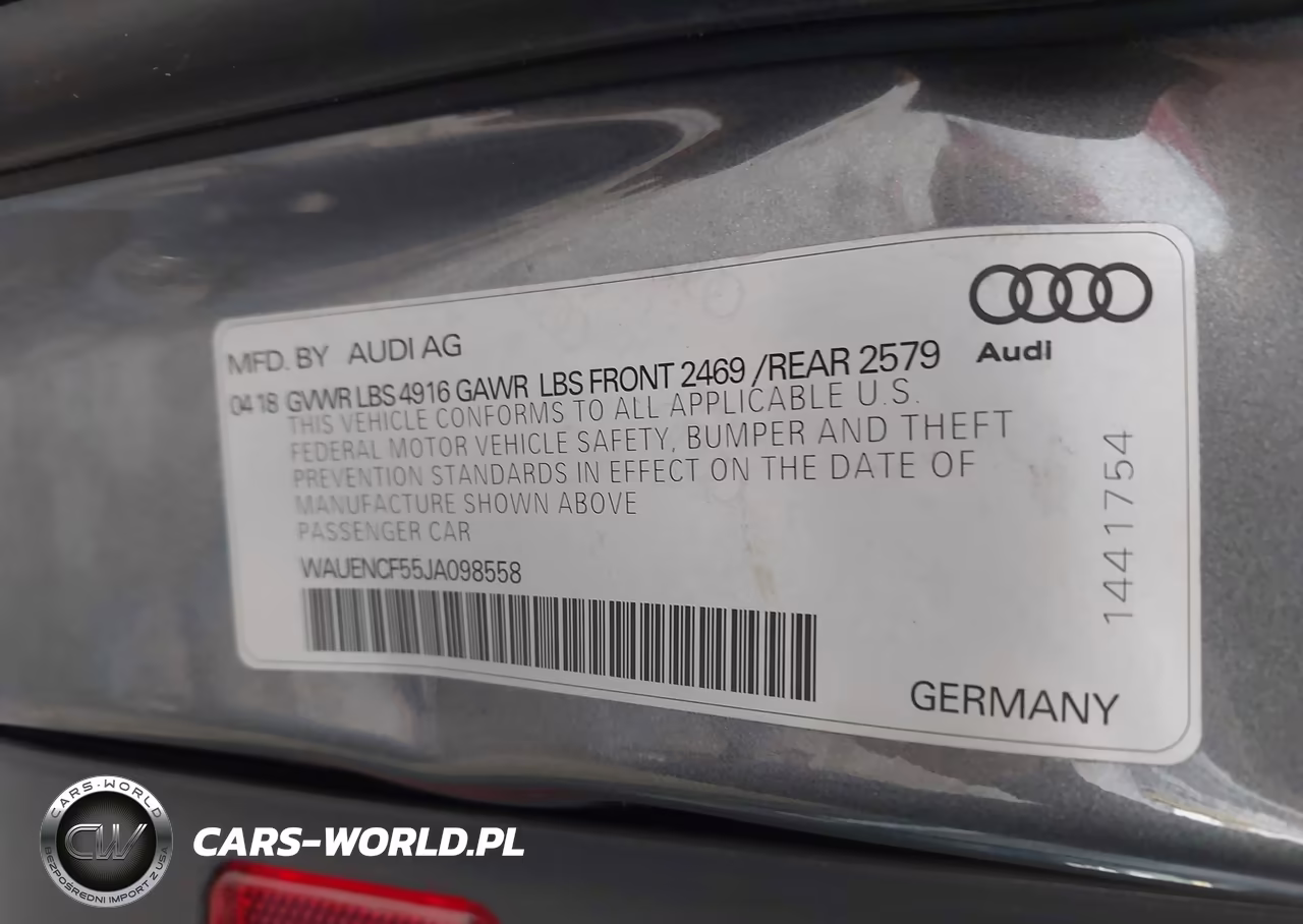 2018 Audi A5 2.0T Premium VIN:WAUENCF55JA098558 - 9