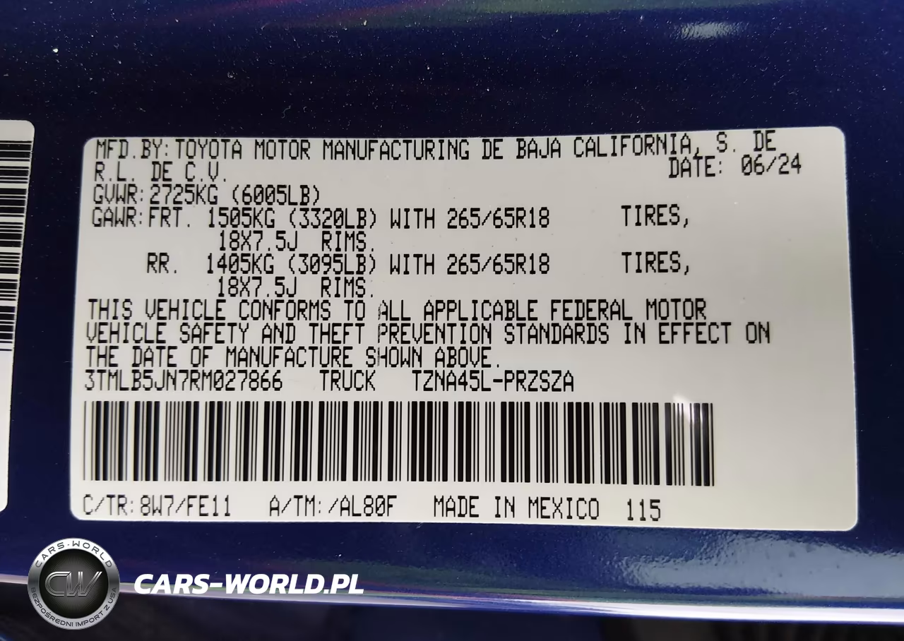 2024 Toyota Tacoma Trd Sport VIN:3TMLB5JN7RM027866 - 9