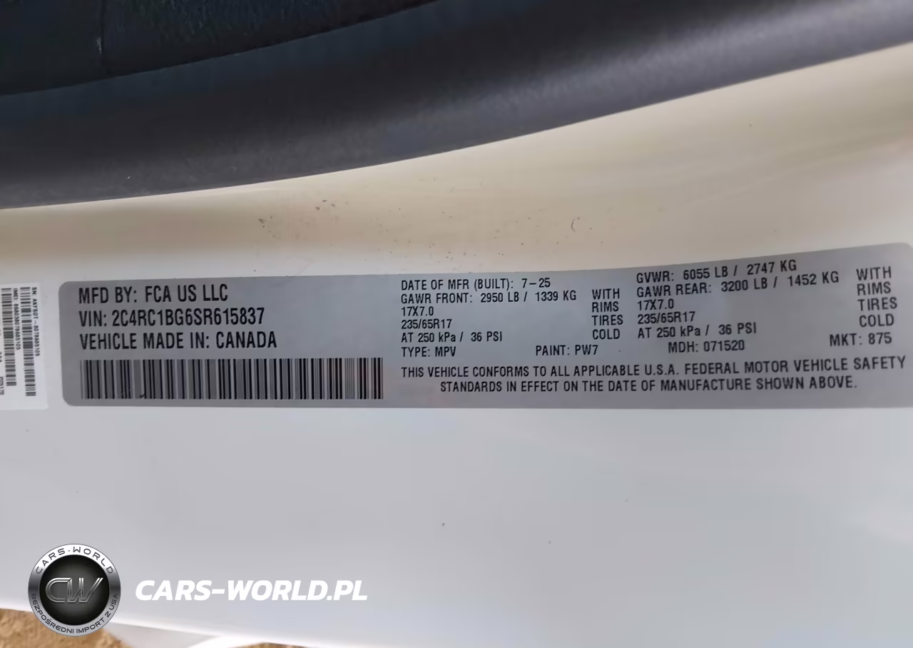 2025 Chrysler Pacifica Select VIN:2C4RC1BG6SR615837 - 9