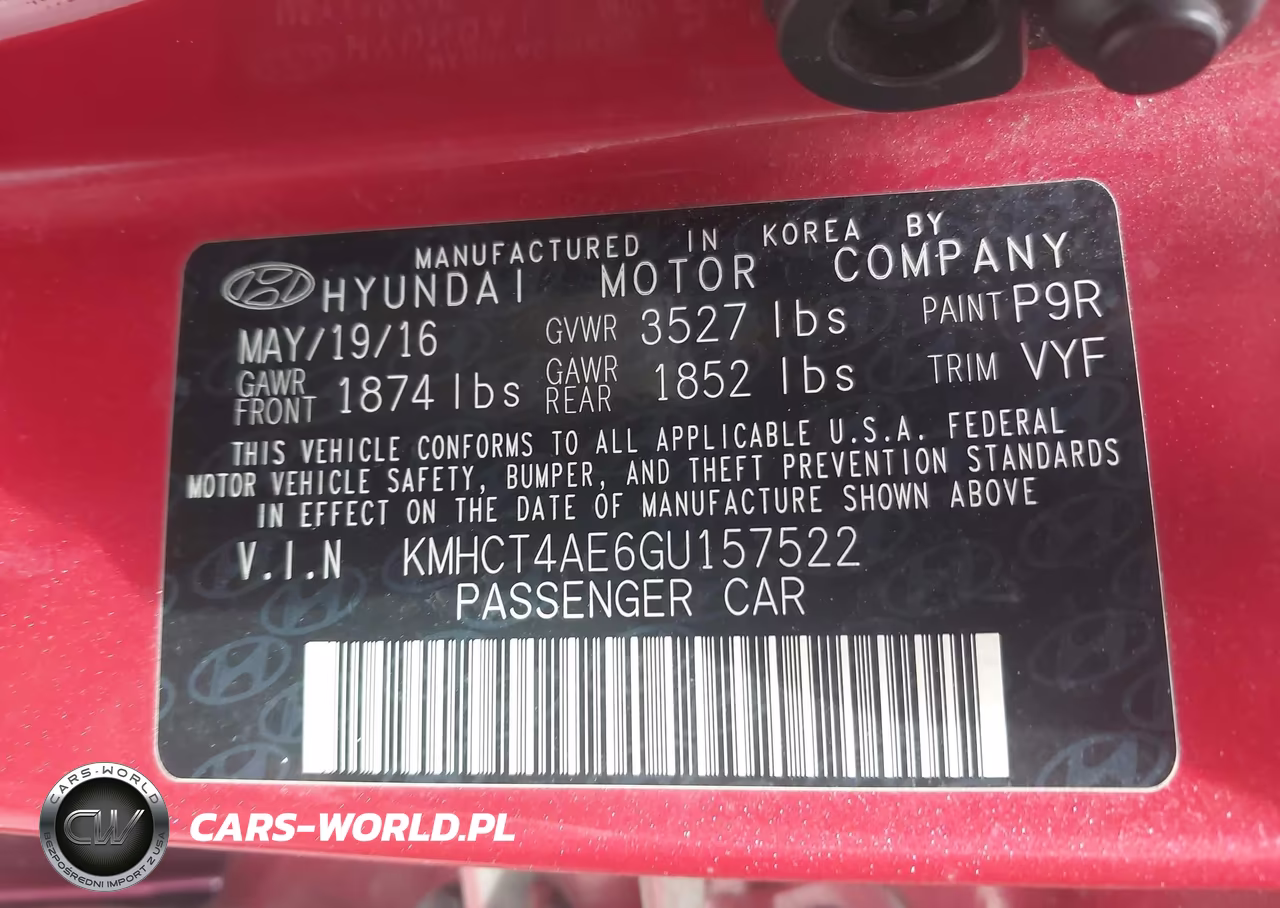 2016 Hyundai Accent Se VIN:KMHCT4AE6GU157522 - 9