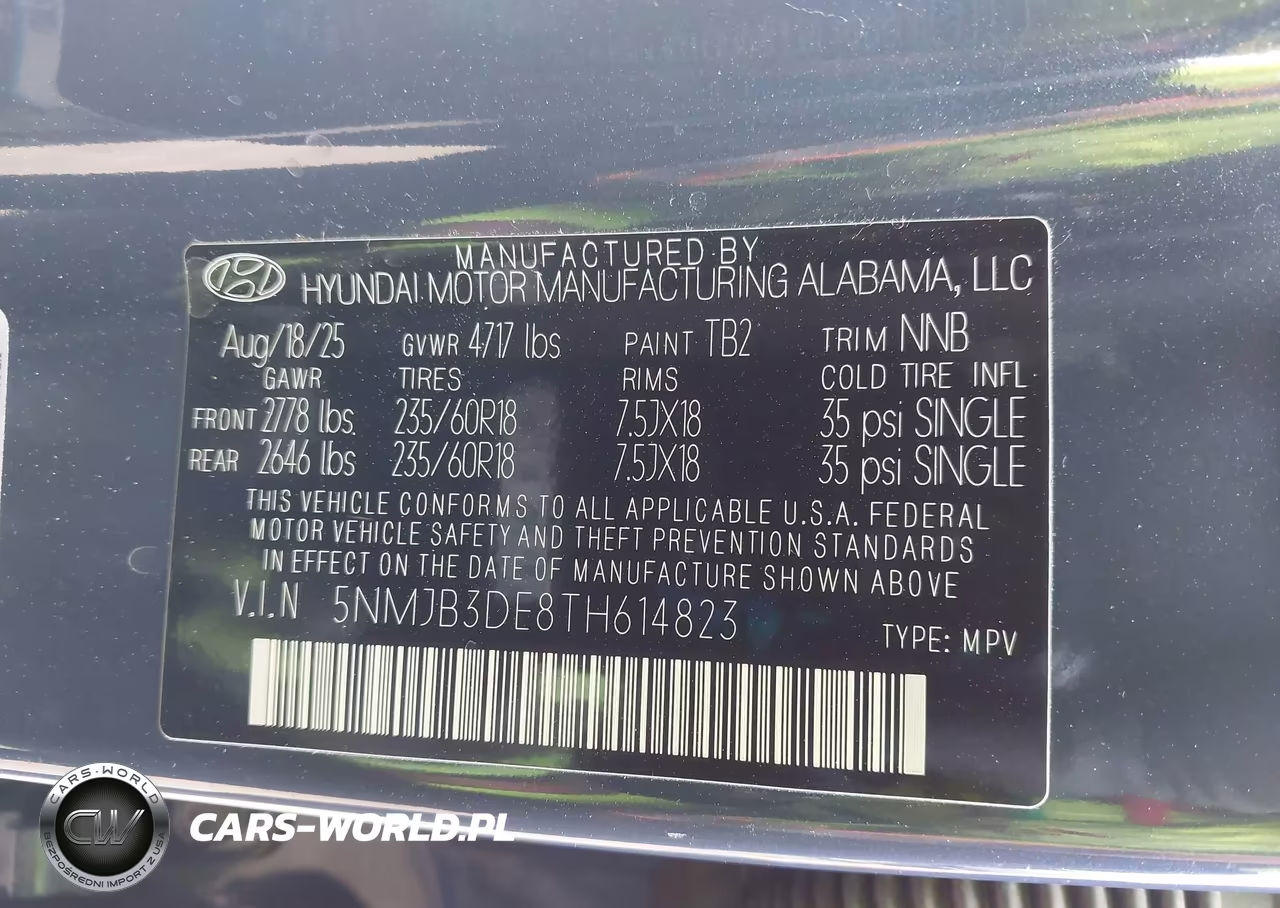 2026 Hyundai Tucson Sel VIN:5NMJB3DE8TH614823 - 9