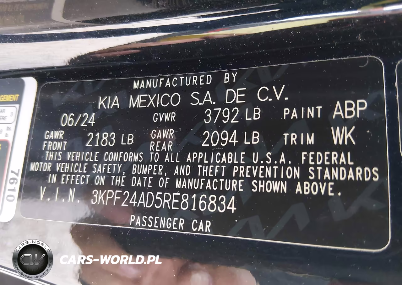 2024 Kia Forte Lxs VIN:3KPF24AD5RE816834 - 9