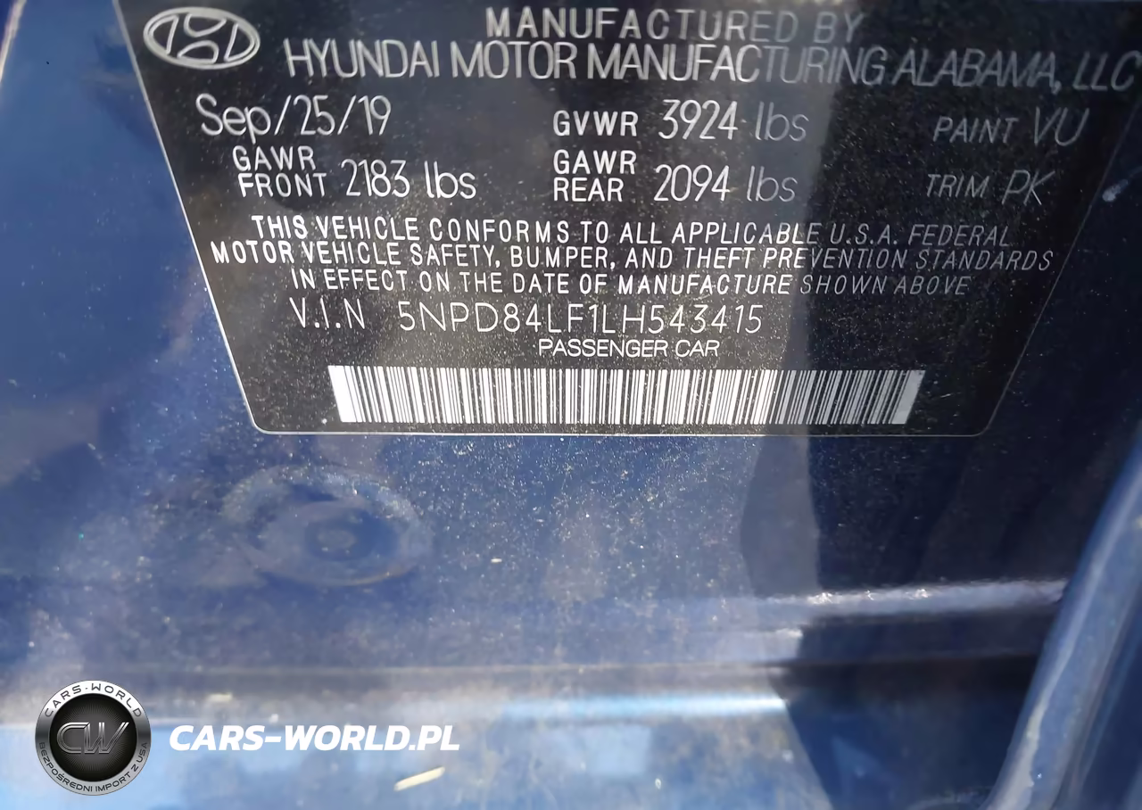 2020 Hyundai Elantra Sel VIN:5NPD84LF1LH543415 - 9