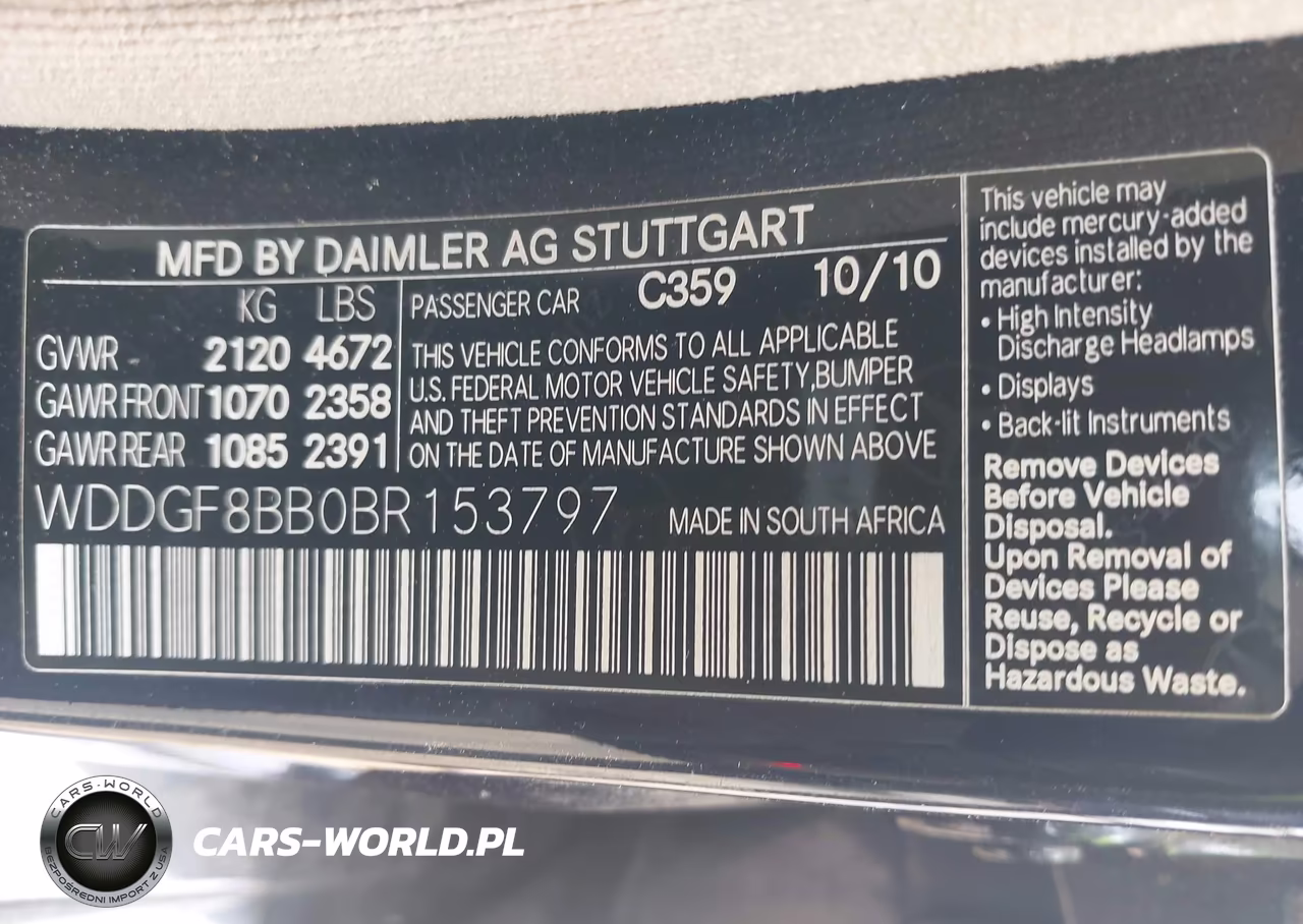 2011 Mercedes-Benz C 300 Luxury 4Matic-Sport 4Matic VIN:WDDGF8BB0BR153797 - 9