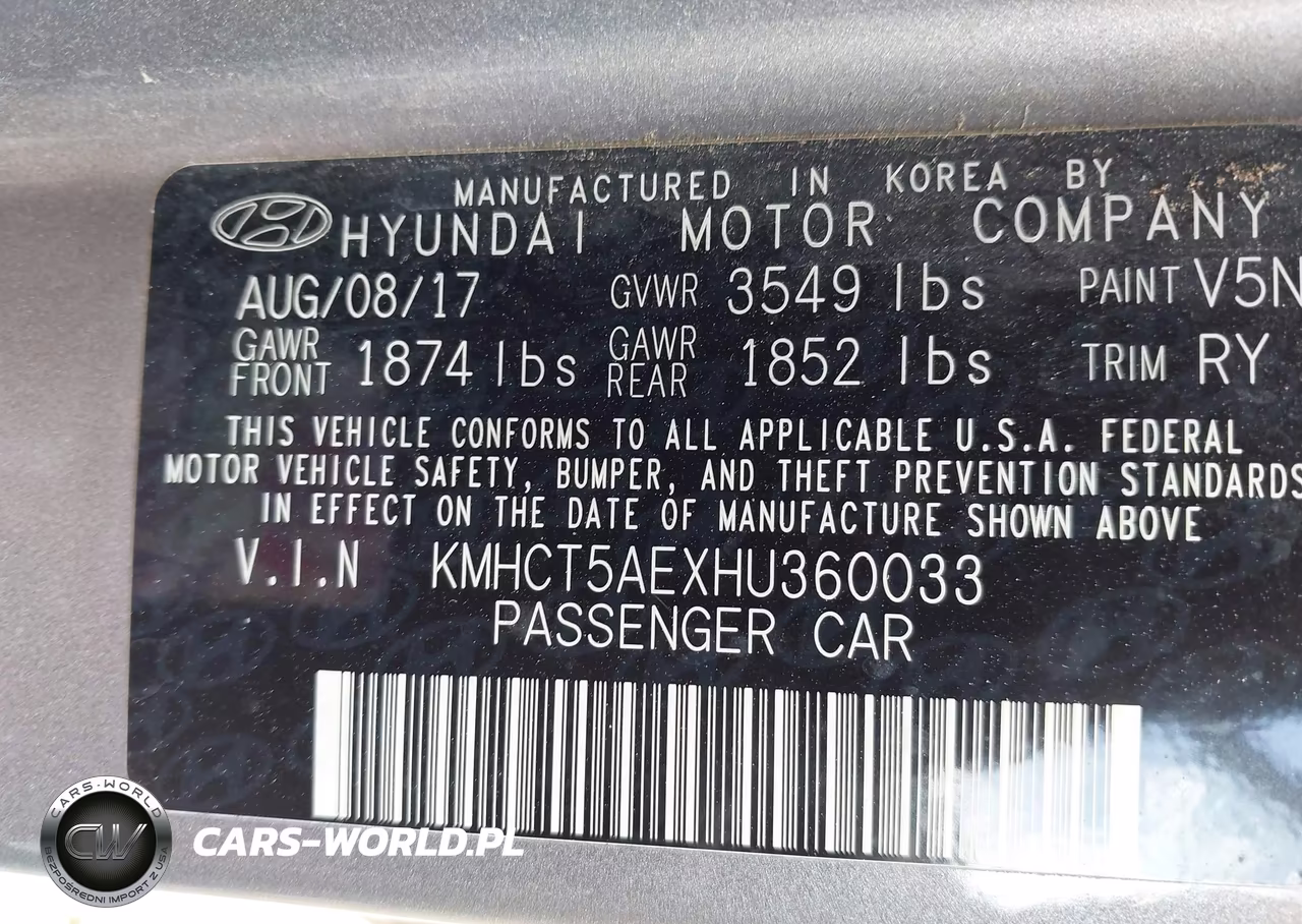 2017 Hyundai Accent Se VIN:KMHCT5AEXHU360033 - 9