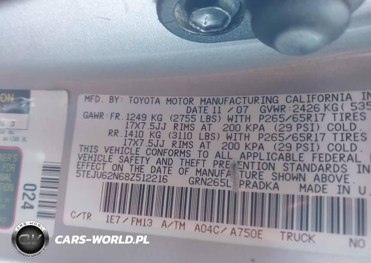 2008 Toyota Tacoma Prerunner V6 VIN:5TEJU62N68Z512216 - 9