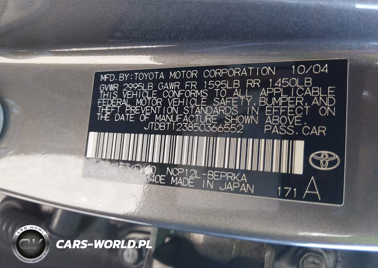 2005 Toyota Echo VIN:JTDBT123850366552 - 9