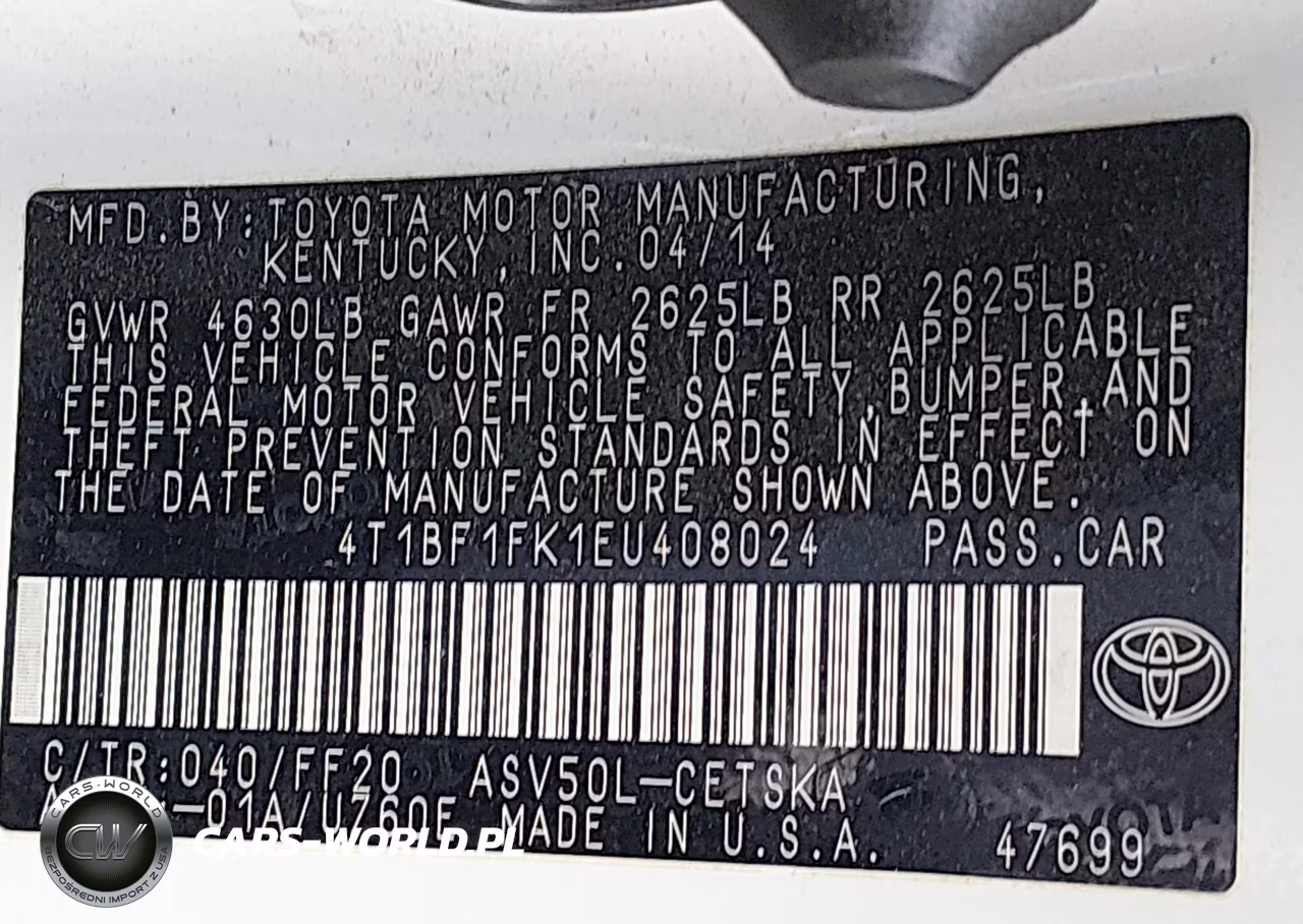 2014 Toyota Camry Se VIN:4T1BF1FK1EU408024 - 9