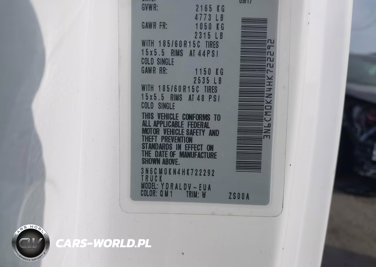 2017 Nissan Nv200 S VIN:3N6CM0KN4HK722292 - 9